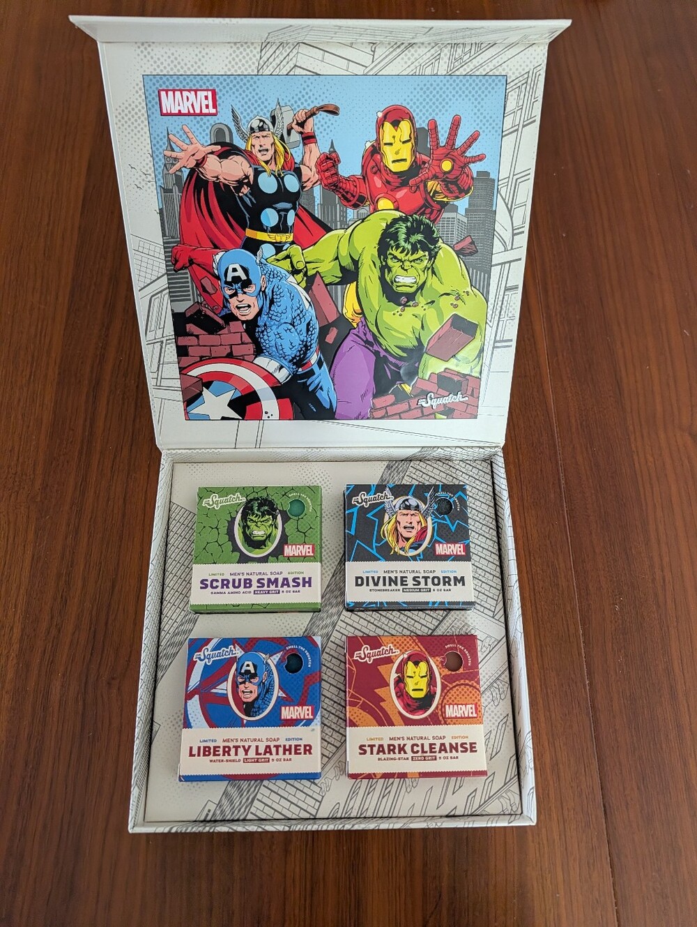 Dr Squatch Marvel Avenger Box Set Hulk Thor Ironman Captain America